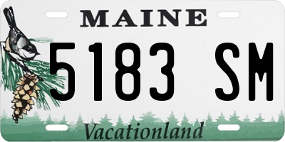 ME license plate 5183SM