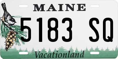 ME license plate 5183SQ