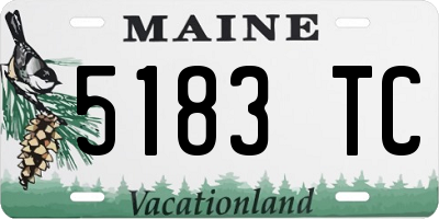 ME license plate 5183TC