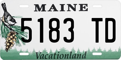 ME license plate 5183TD
