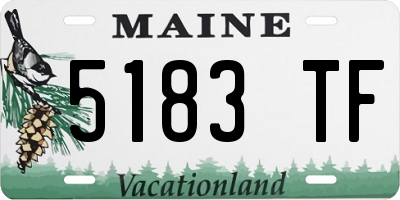 ME license plate 5183TF