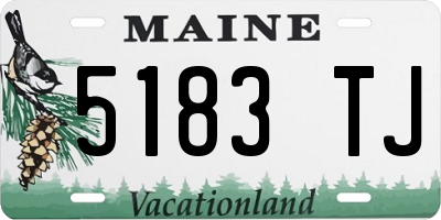 ME license plate 5183TJ