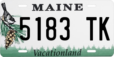 ME license plate 5183TK