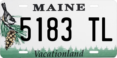 ME license plate 5183TL