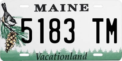 ME license plate 5183TM