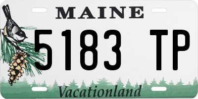 ME license plate 5183TP