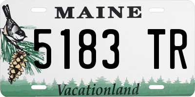 ME license plate 5183TR