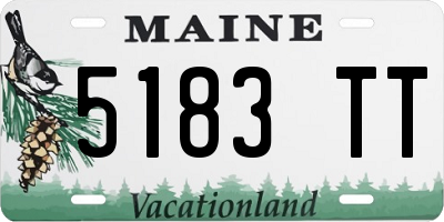 ME license plate 5183TT