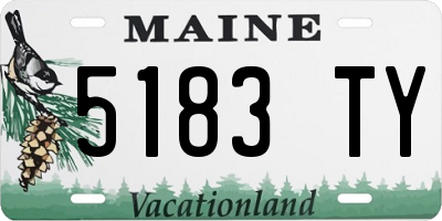 ME license plate 5183TY