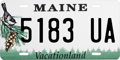ME license plate 5183UA