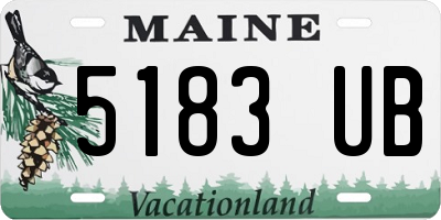 ME license plate 5183UB