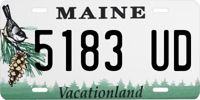 ME license plate 5183UD