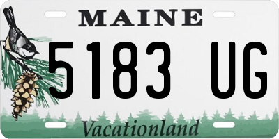 ME license plate 5183UG