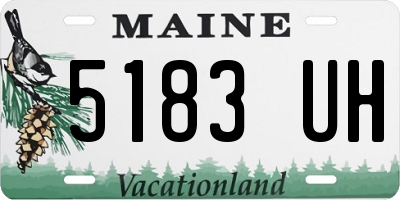 ME license plate 5183UH