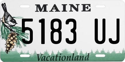ME license plate 5183UJ