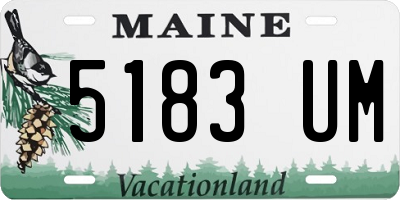 ME license plate 5183UM