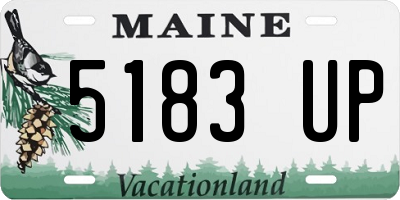 ME license plate 5183UP