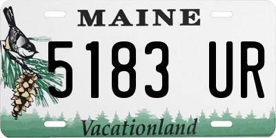 ME license plate 5183UR