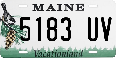 ME license plate 5183UV