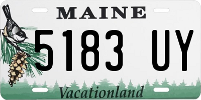 ME license plate 5183UY