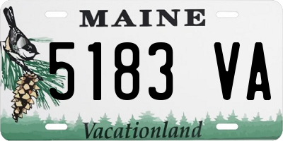 ME license plate 5183VA