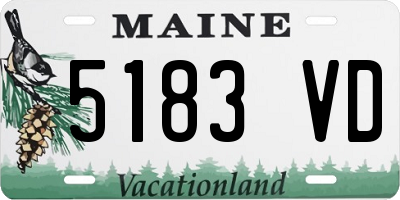 ME license plate 5183VD