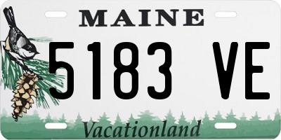 ME license plate 5183VE