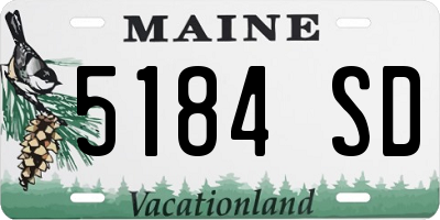 ME license plate 5184SD