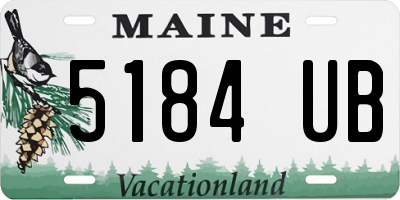 ME license plate 5184UB
