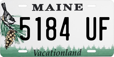 ME license plate 5184UF