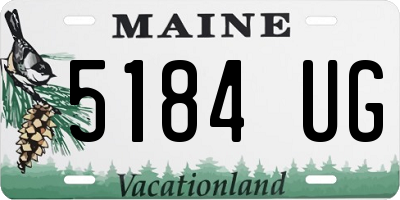 ME license plate 5184UG