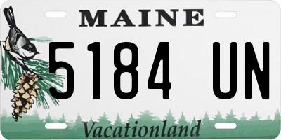 ME license plate 5184UN