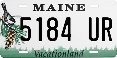 ME license plate 5184UR