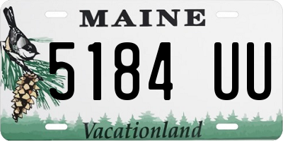 ME license plate 5184UU