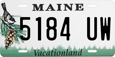 ME license plate 5184UW