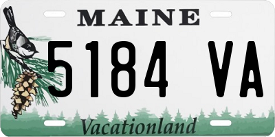 ME license plate 5184VA
