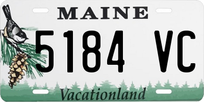 ME license plate 5184VC