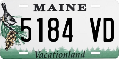 ME license plate 5184VD