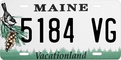 ME license plate 5184VG