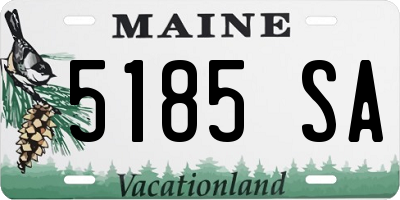 ME license plate 5185SA