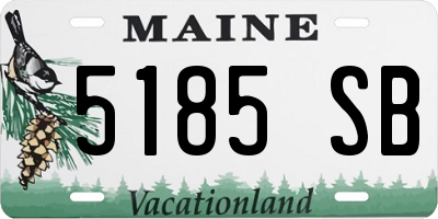 ME license plate 5185SB