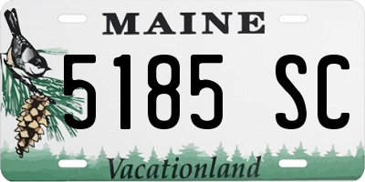 ME license plate 5185SC