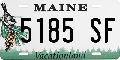 ME license plate 5185SF