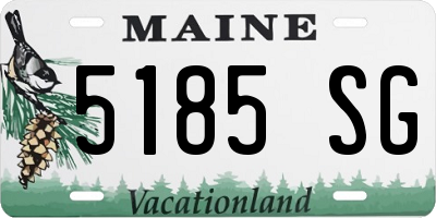 ME license plate 5185SG