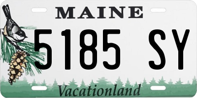 ME license plate 5185SY