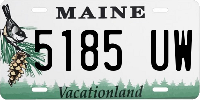 ME license plate 5185UW