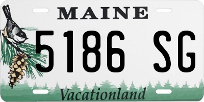 ME license plate 5186SG