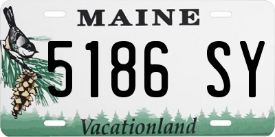 ME license plate 5186SY
