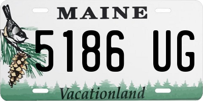 ME license plate 5186UG