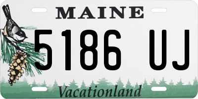 ME license plate 5186UJ